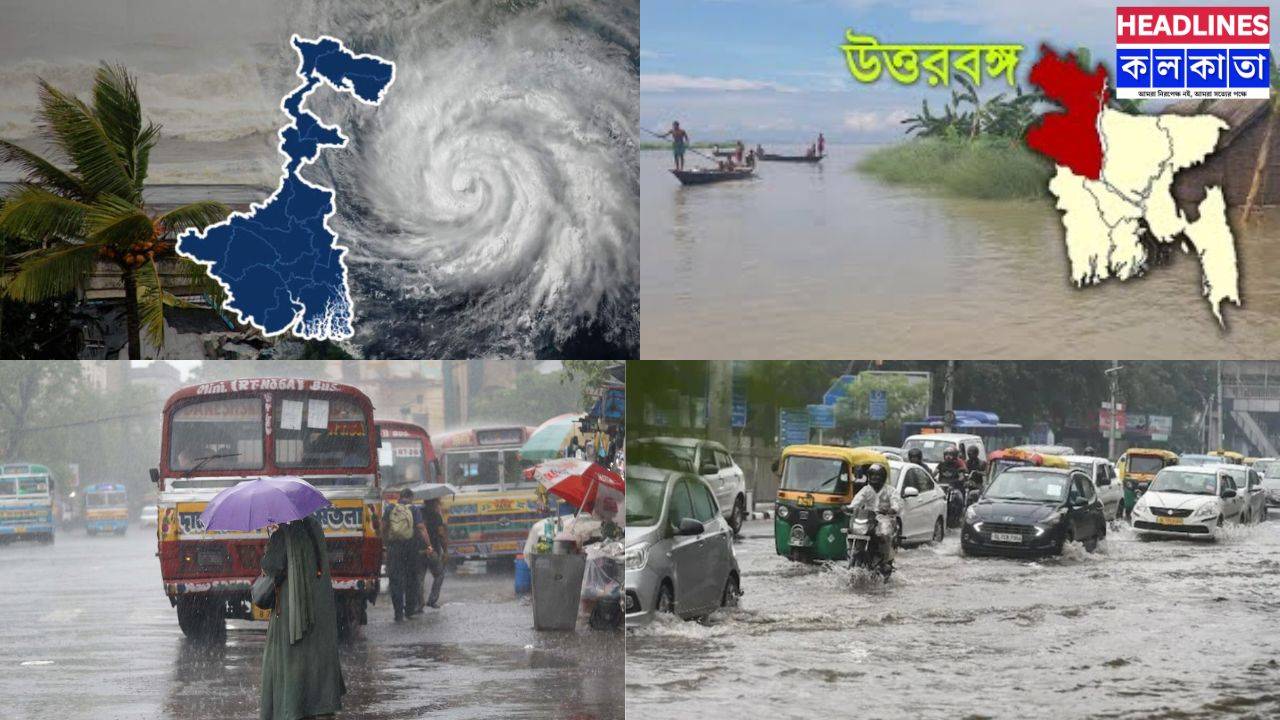 ঘূর্ণাবর্ত আর মৌসুমি অক্ষরেখার জোড়া আক্রমণ বৃষ্টিতে ভাসছে বাংলা