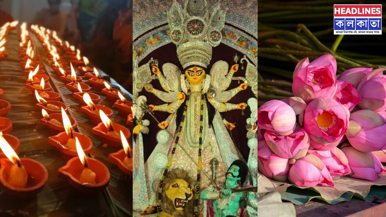 সন্ধিপুজোতে ১০৮ পদ্ম ও প্রদীপের পেছনের অজানা রহস্য কী জানুন!